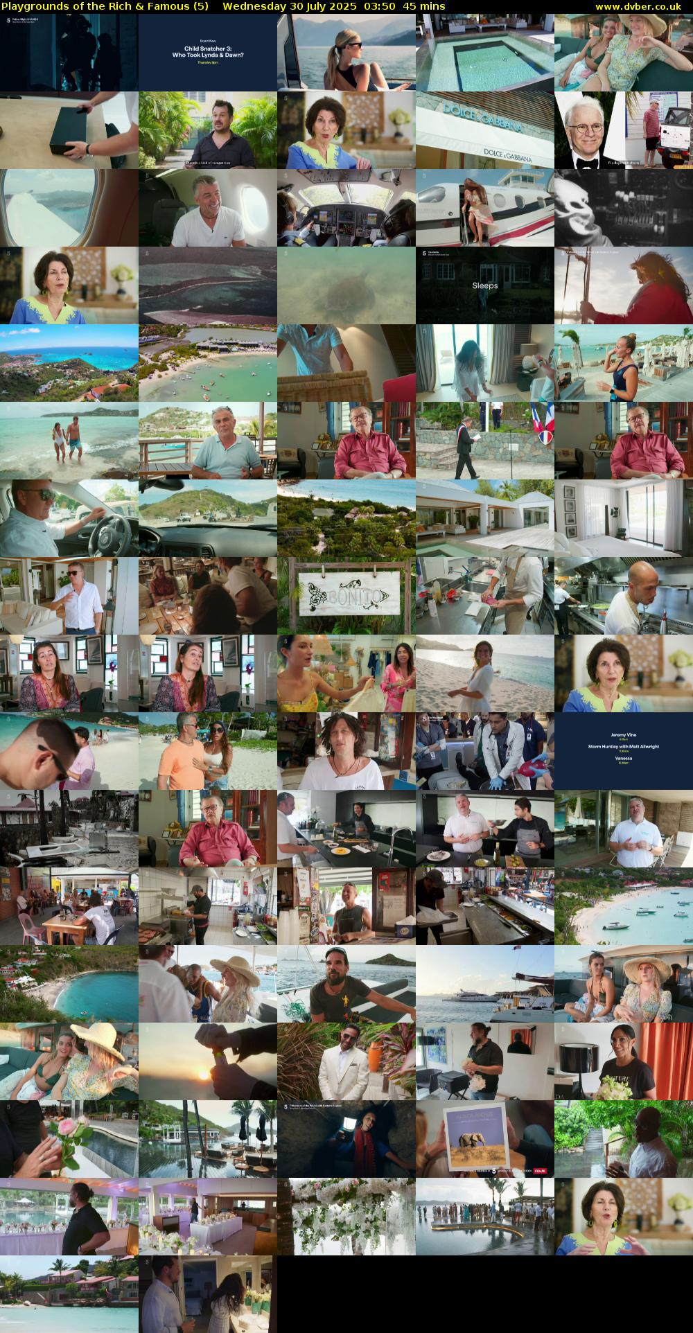 Playgrounds of the Rich & Famous (5) Wednesday 30 July 2025 03:50 - 04:35