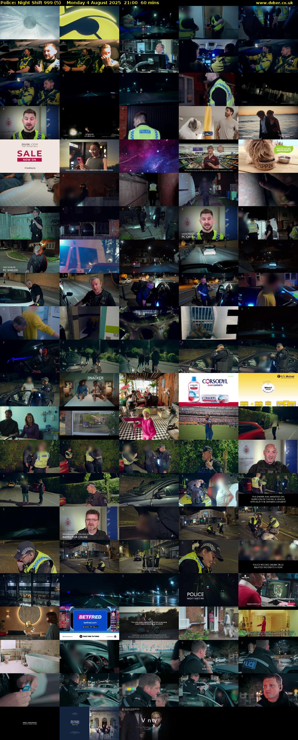 Police: Night Shift 999 (5) Monday 4 August 2025 21:00 - 22:00