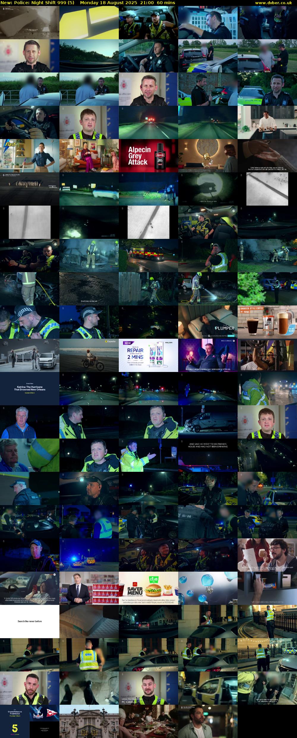 Police: Night Shift 999 (5) Monday 18 August 2025 21:00 - 22:00