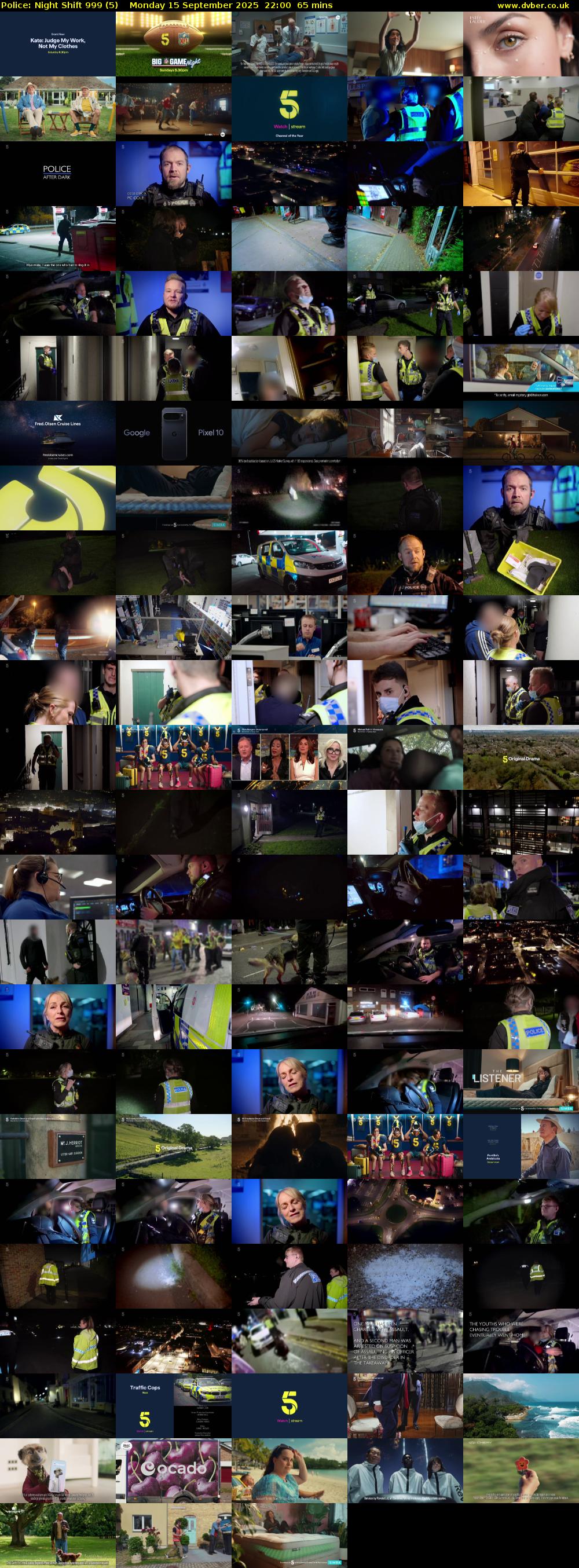 Police: Night Shift 999 (5) Monday 15 September 2025 22:00 - 23:05