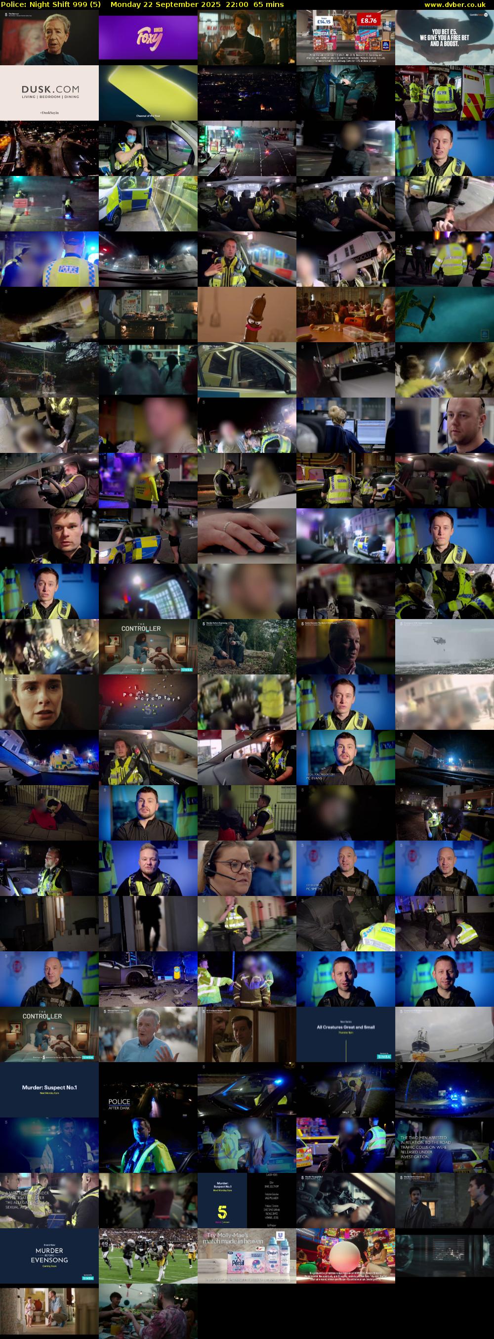 Police: Night Shift 999 (5) Monday 22 September 2025 22:00 - 23:05