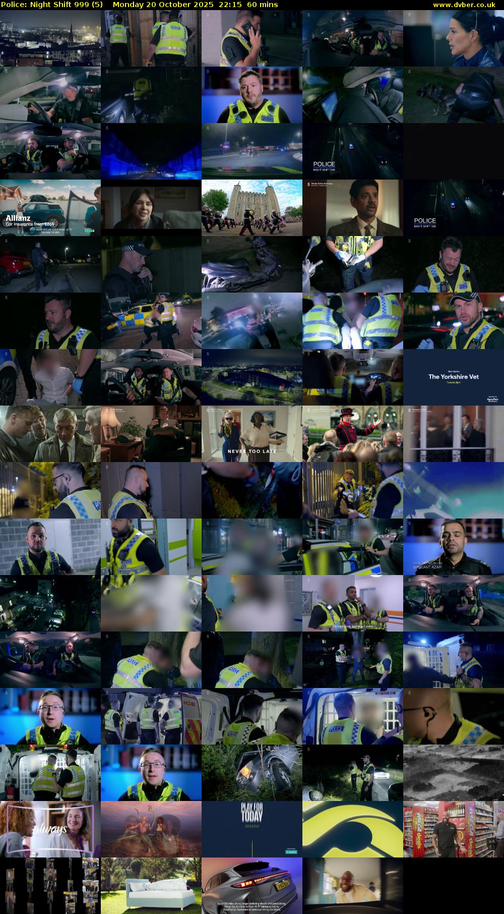 Police: Night Shift 999 (5) Monday 20 October 2025 22:15 - 23:15