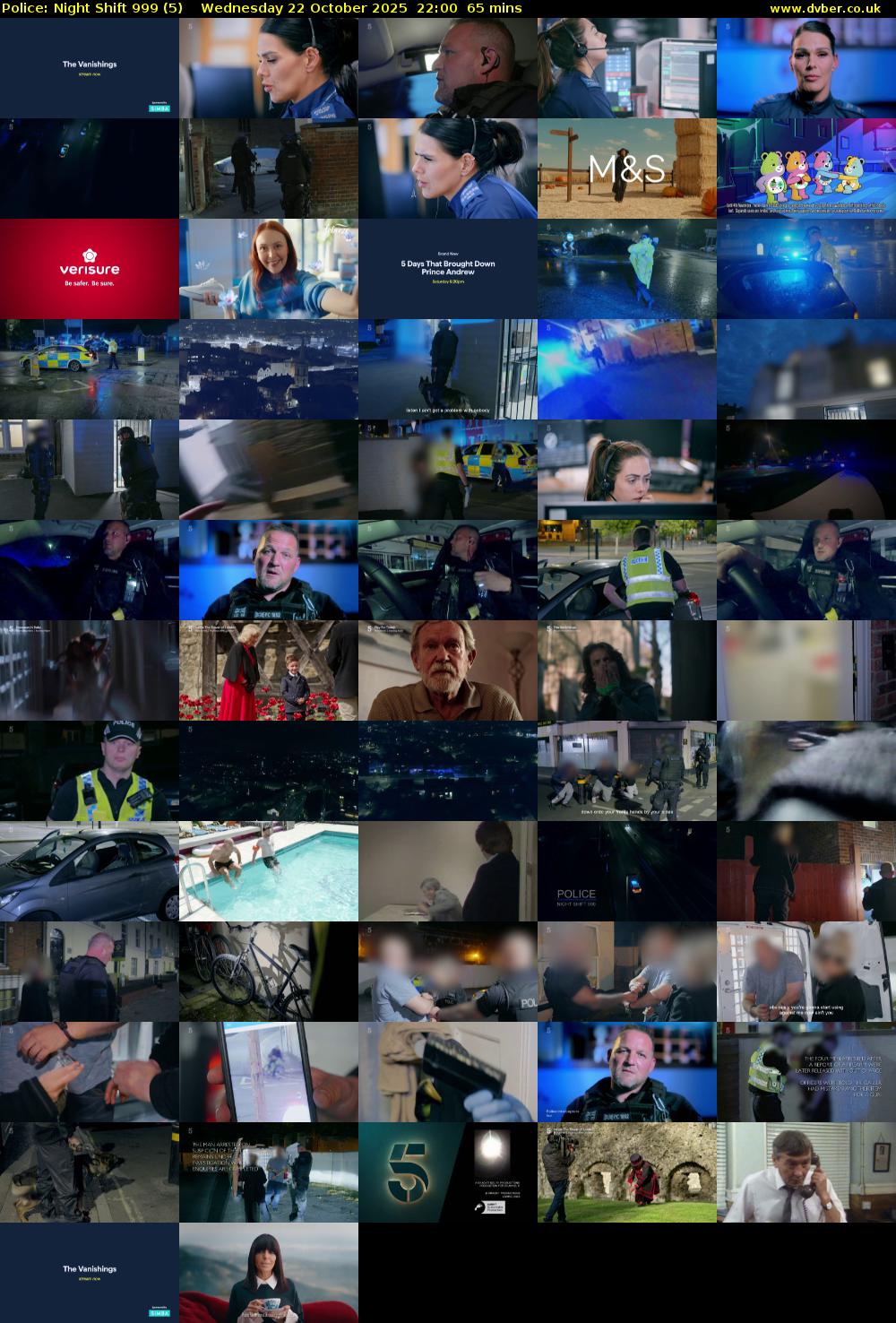 Police: Night Shift 999 (5) Wednesday 22 October 2025 22:00 - 23:05