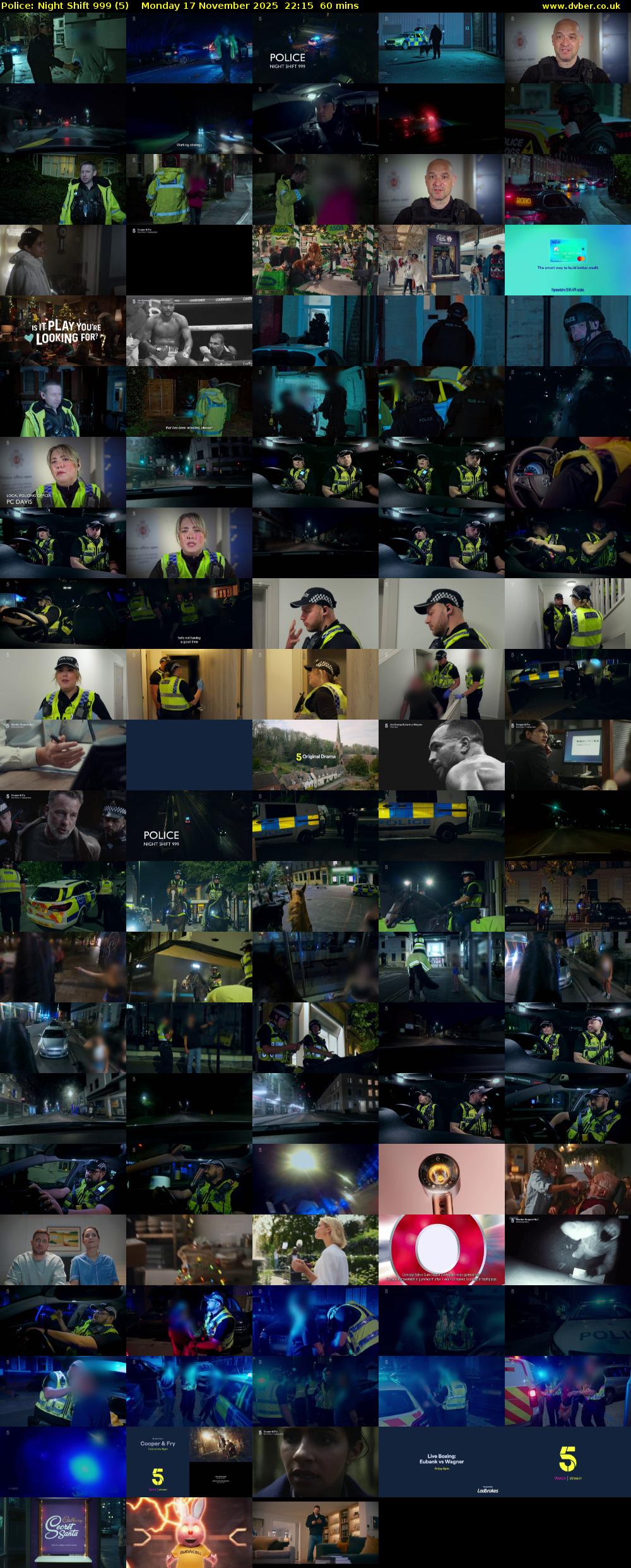 Police: Night Shift 999 (5) Monday 17 November 2025 22:15 - 23:15