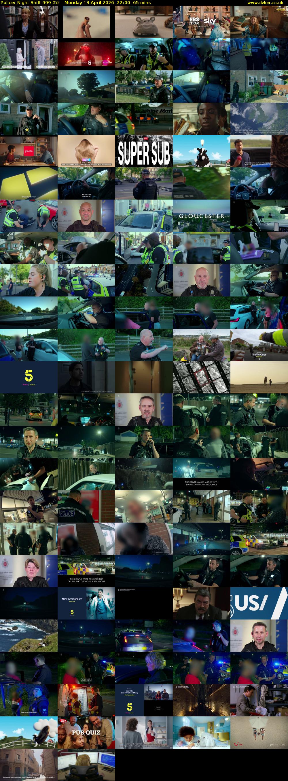 Police: Night Shift 999 (5) Monday 13 April 2026 22:00 - 23:05