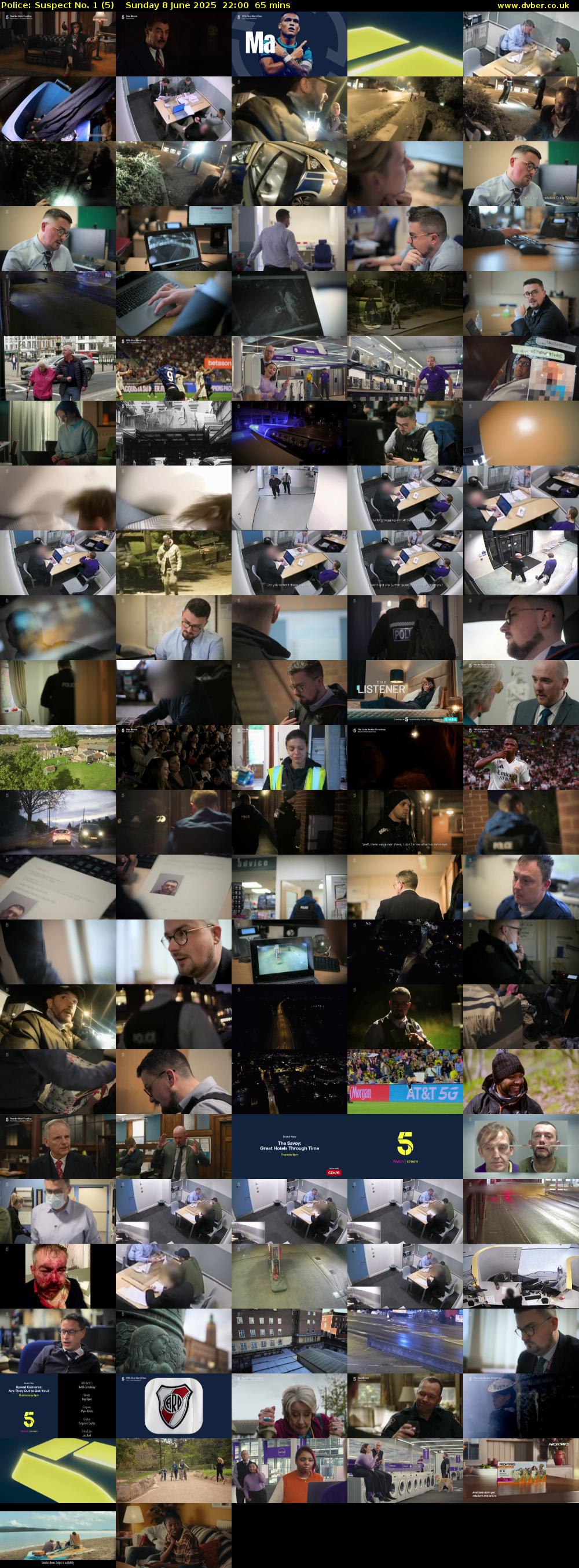 Police: Suspect No. 1 (5) Sunday 8 June 2025 22:00 - 23:05