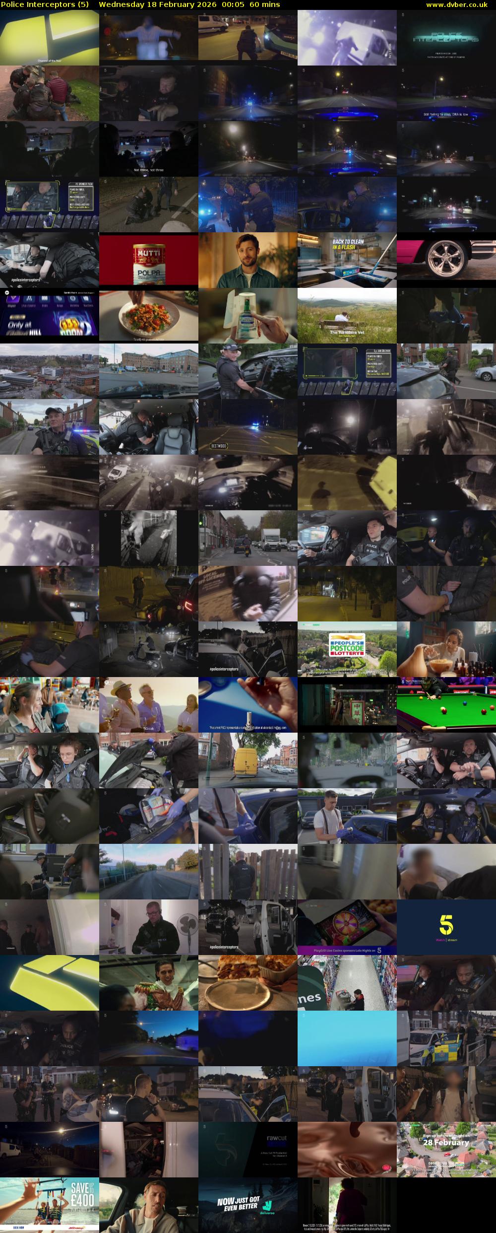 Police Interceptors (5) Wednesday 18 February 2026 00:05 - 01:05