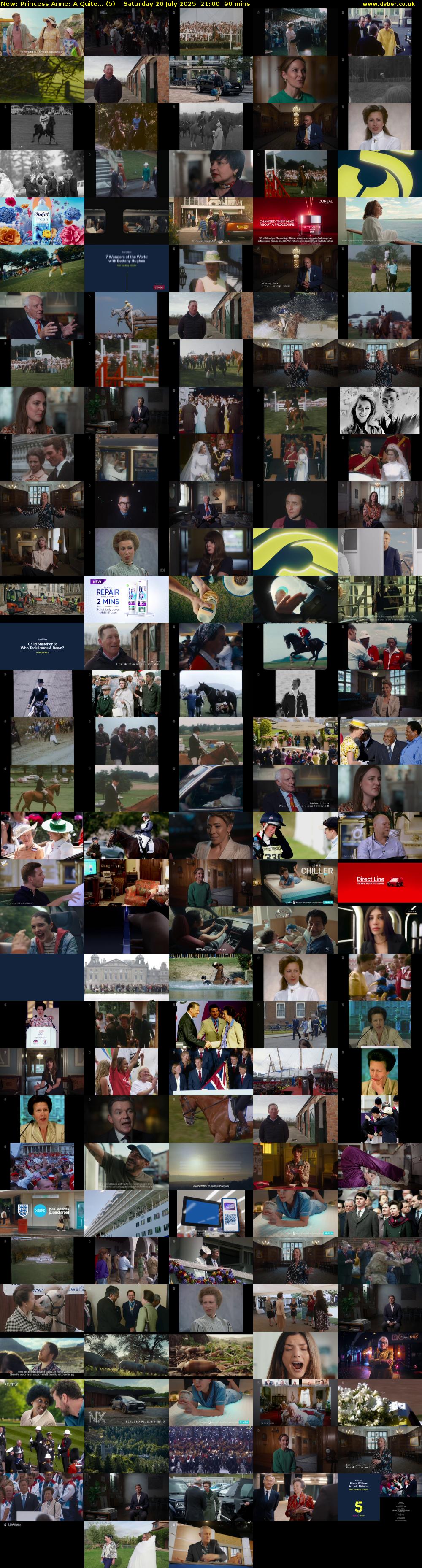 Princess Anne: A Quite... (5) Saturday 26 July 2025 21:00 - 22:30