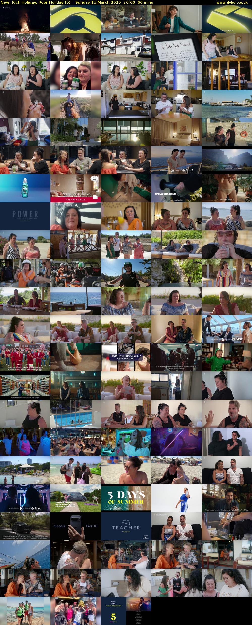 Rich Holiday, Poor Holiday (5) Sunday 15 March 2026 20:00 - 21:00