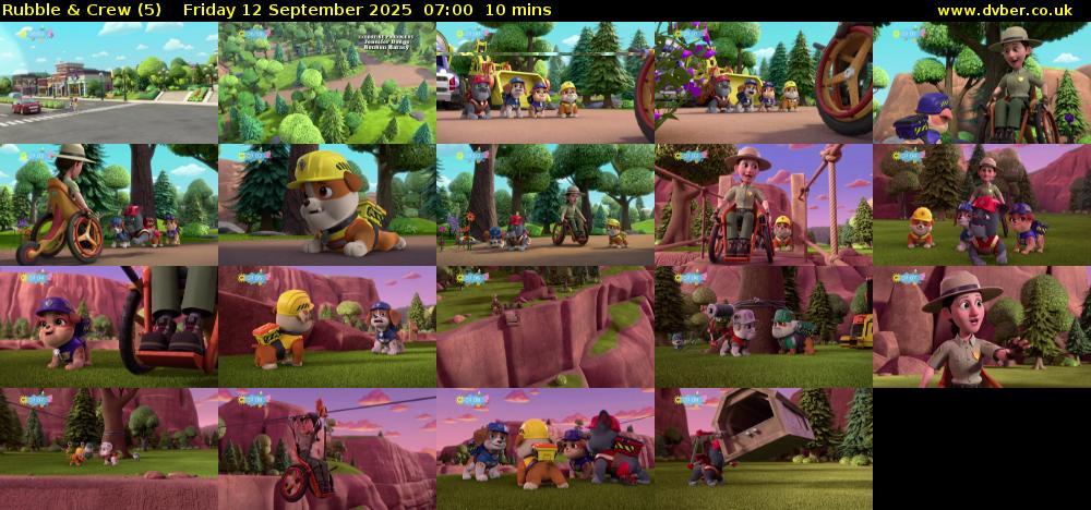 Rubble & Crew (5) Friday 12 September 2025 07:00 - 07:10