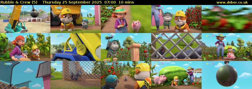 Rubble & Crew (5) Thursday 25 September 2025 07:00 - 07:10