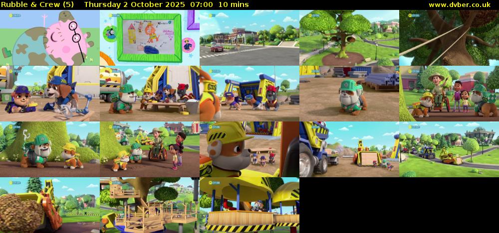 Rubble & Crew (5) Thursday 2 October 2025 07:00 - 07:10