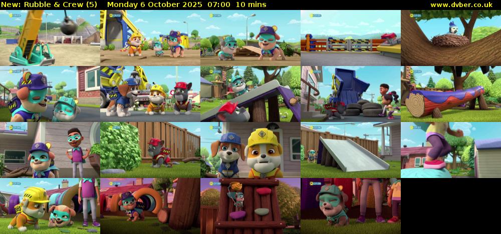 Rubble & Crew (5) Monday 6 October 2025 07:00 - 07:10