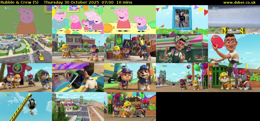 Rubble & Crew (5) Thursday 30 October 2025 07:00 - 07:10