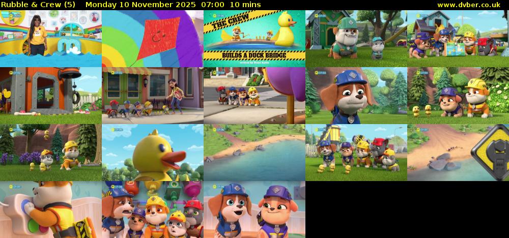 Rubble & Crew (5) Monday 10 November 2025 07:00 - 07:10