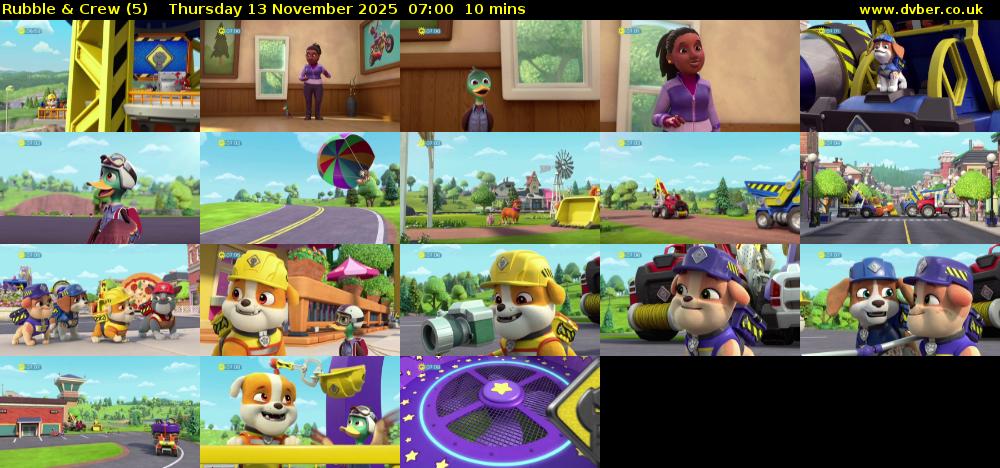 Rubble & Crew (5) Thursday 13 November 2025 07:00 - 07:10