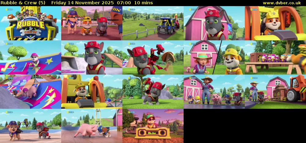 Rubble & Crew (5) Friday 14 November 2025 07:00 - 07:10