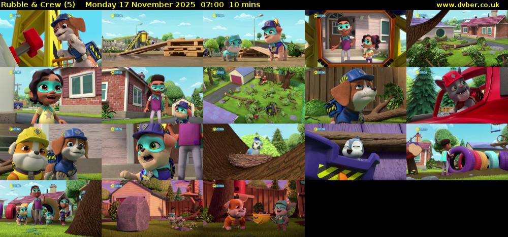 Rubble & Crew (5) Monday 17 November 2025 07:00 - 07:10
