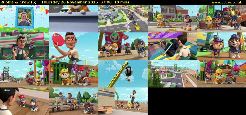 Rubble & Crew (5) Thursday 20 November 2025 07:00 - 07:10