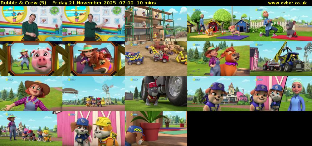 Rubble & Crew (5) Friday 21 November 2025 07:00 - 07:10
