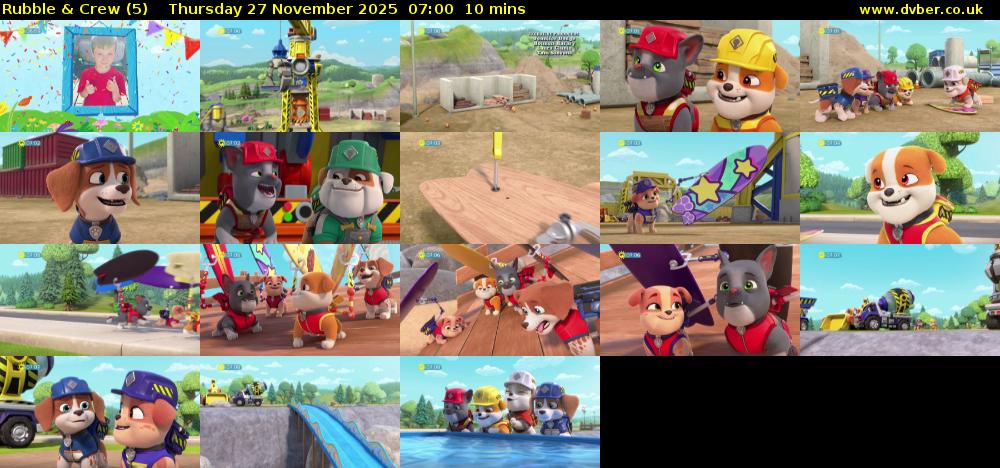 Rubble & Crew (5) Thursday 27 November 2025 07:00 - 07:10