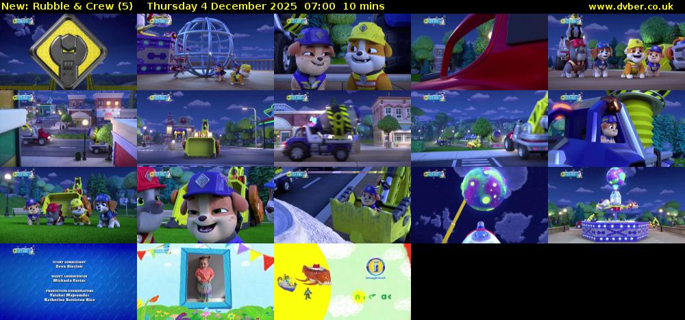 Rubble & Crew (5) Thursday 4 December 2025 07:00 - 07:10