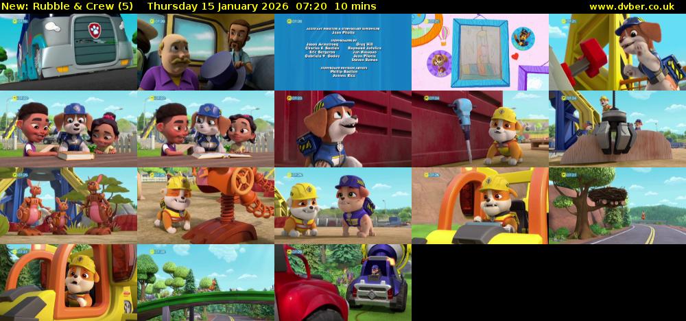 Rubble & Crew (5) Thursday 15 January 2026 07:20 - 07:30