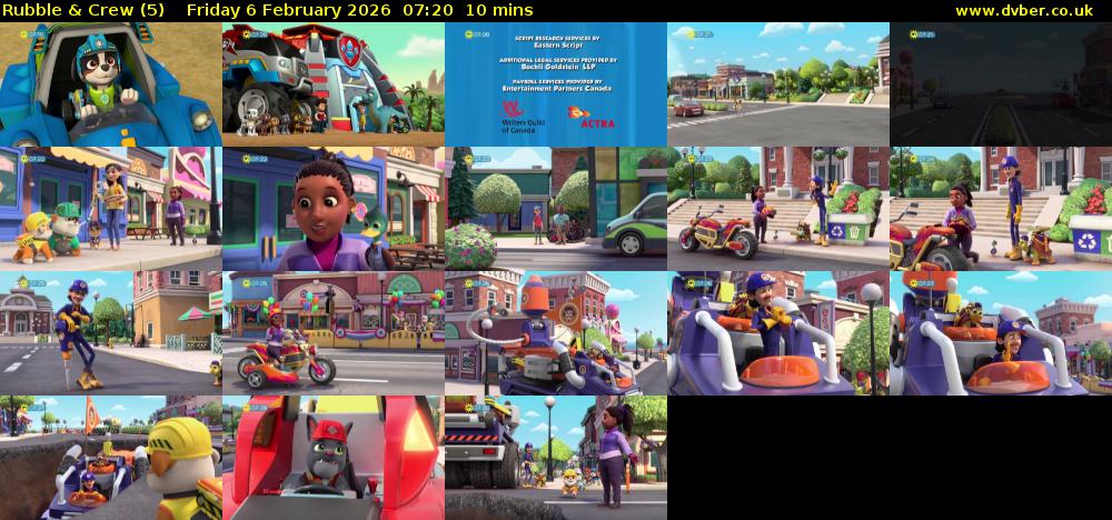 Rubble & Crew (5) Friday 6 February 2026 07:20 - 07:30