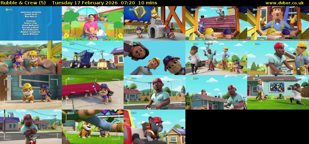 Rubble & Crew (5) Tuesday 17 February 2026 07:20 - 07:30