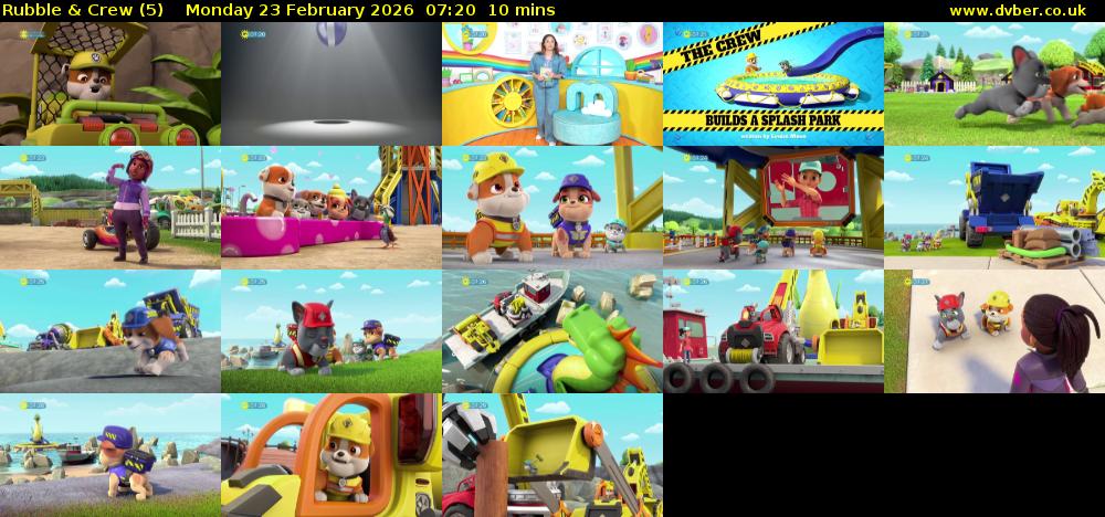 Rubble & Crew (5) Monday 23 February 2026 07:20 - 07:30