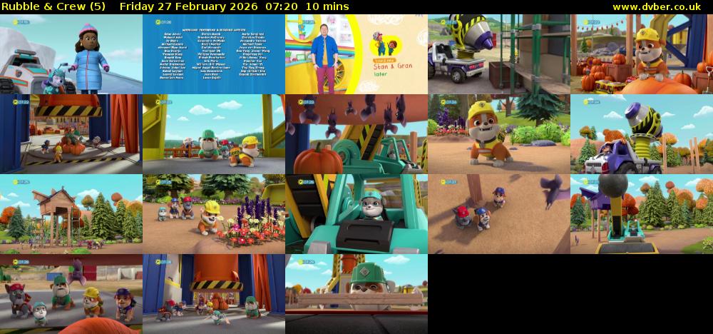 Rubble & Crew (5) Friday 27 February 2026 07:20 - 07:30