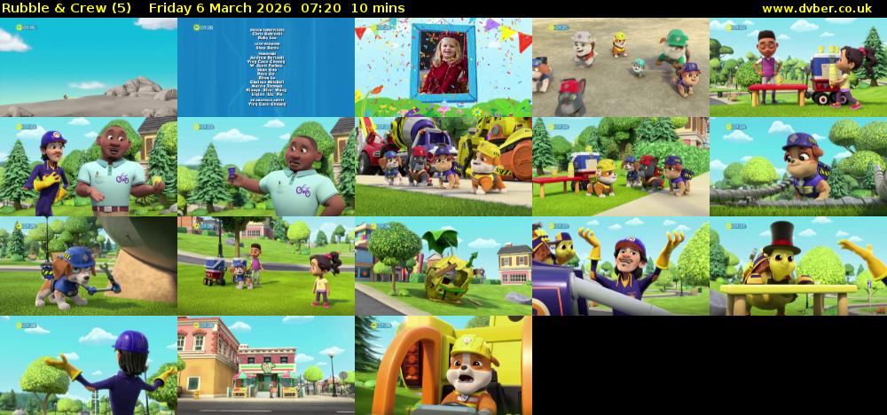 Rubble & Crew (5) Friday 6 March 2026 07:20 - 07:30