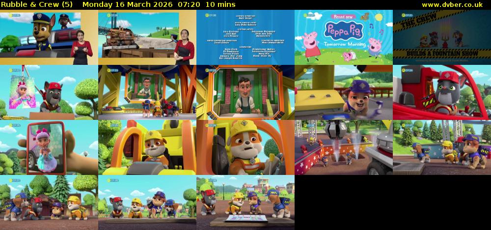 Rubble & Crew (5) Monday 16 March 2026 07:20 - 07:30