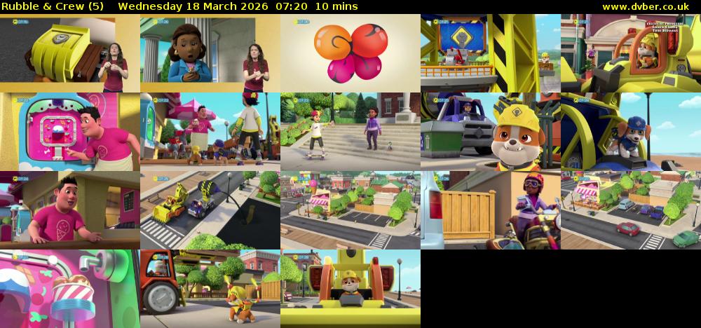 Rubble & Crew (5) Wednesday 18 March 2026 07:20 - 07:30