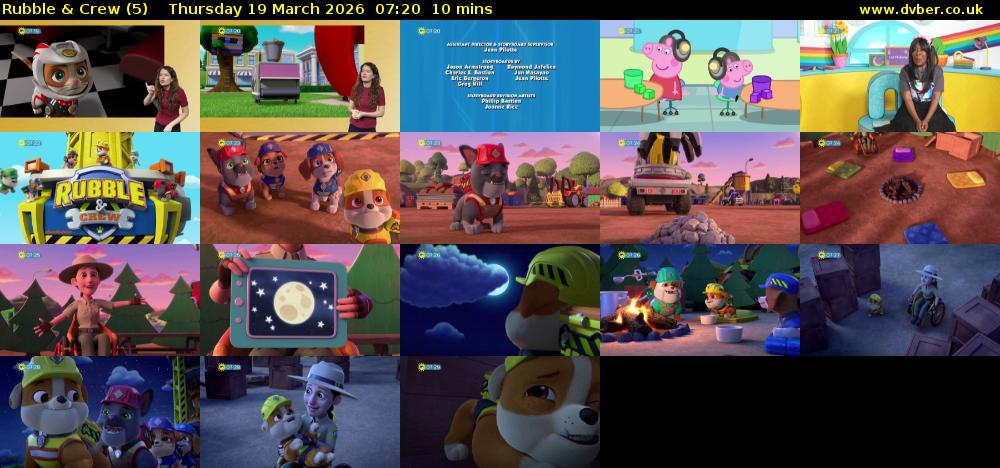 Rubble & Crew (5) Thursday 19 March 2026 07:20 - 07:30