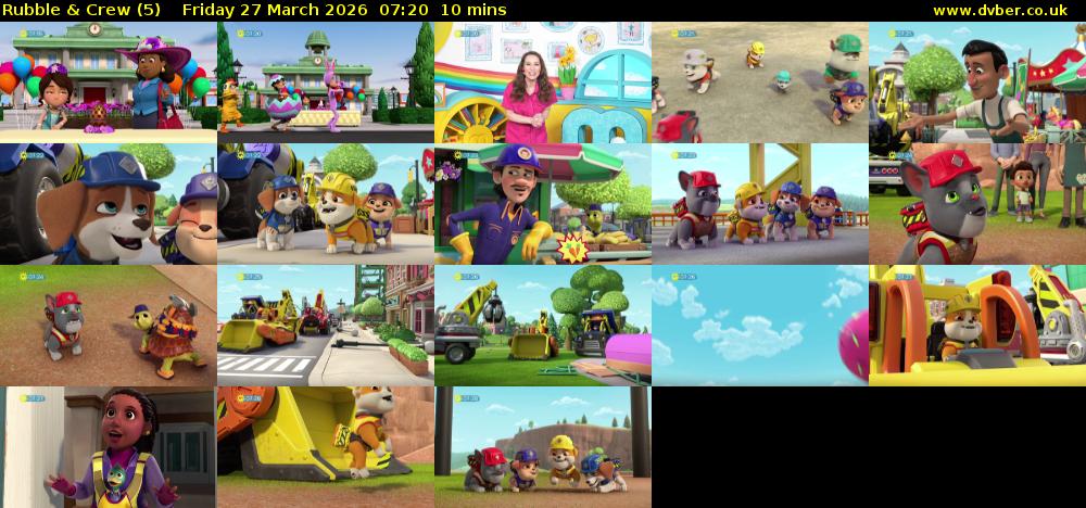 Rubble & Crew (5) Friday 27 March 2026 07:20 - 07:30