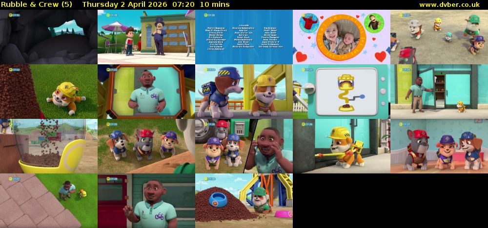 Rubble & Crew (5) Thursday 2 April 2026 07:20 - 07:30