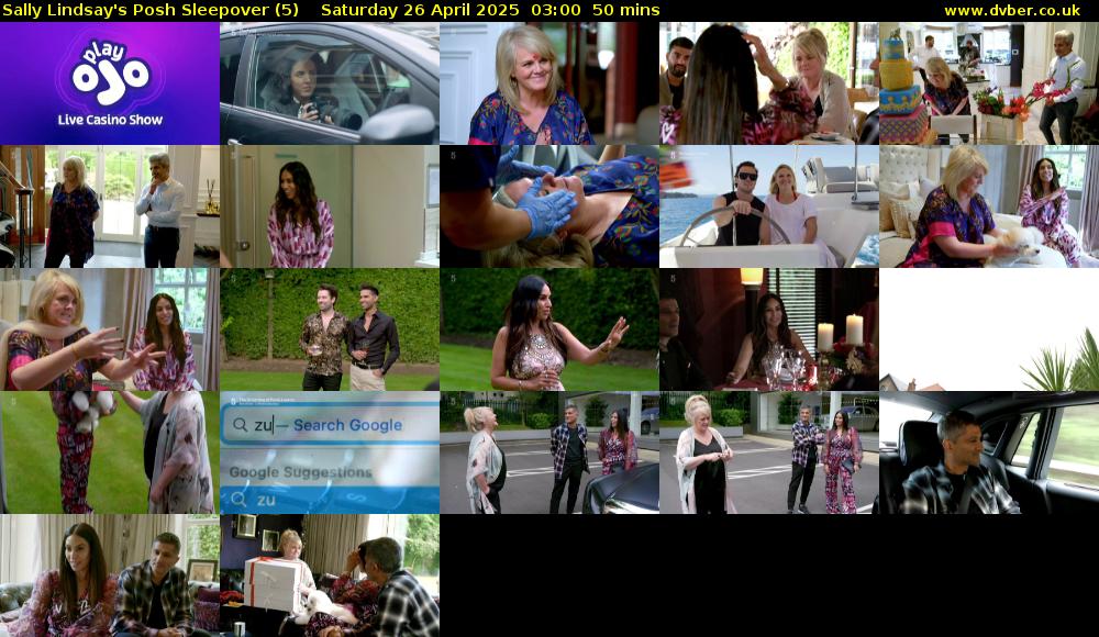 Sally Lindsay's Posh Sleepover (5) Saturday 26 April 2025 03:00 - 03:50