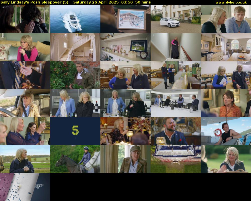 Sally Lindsay's Posh Sleepover (5) Saturday 26 April 2025 03:50 - 04:40