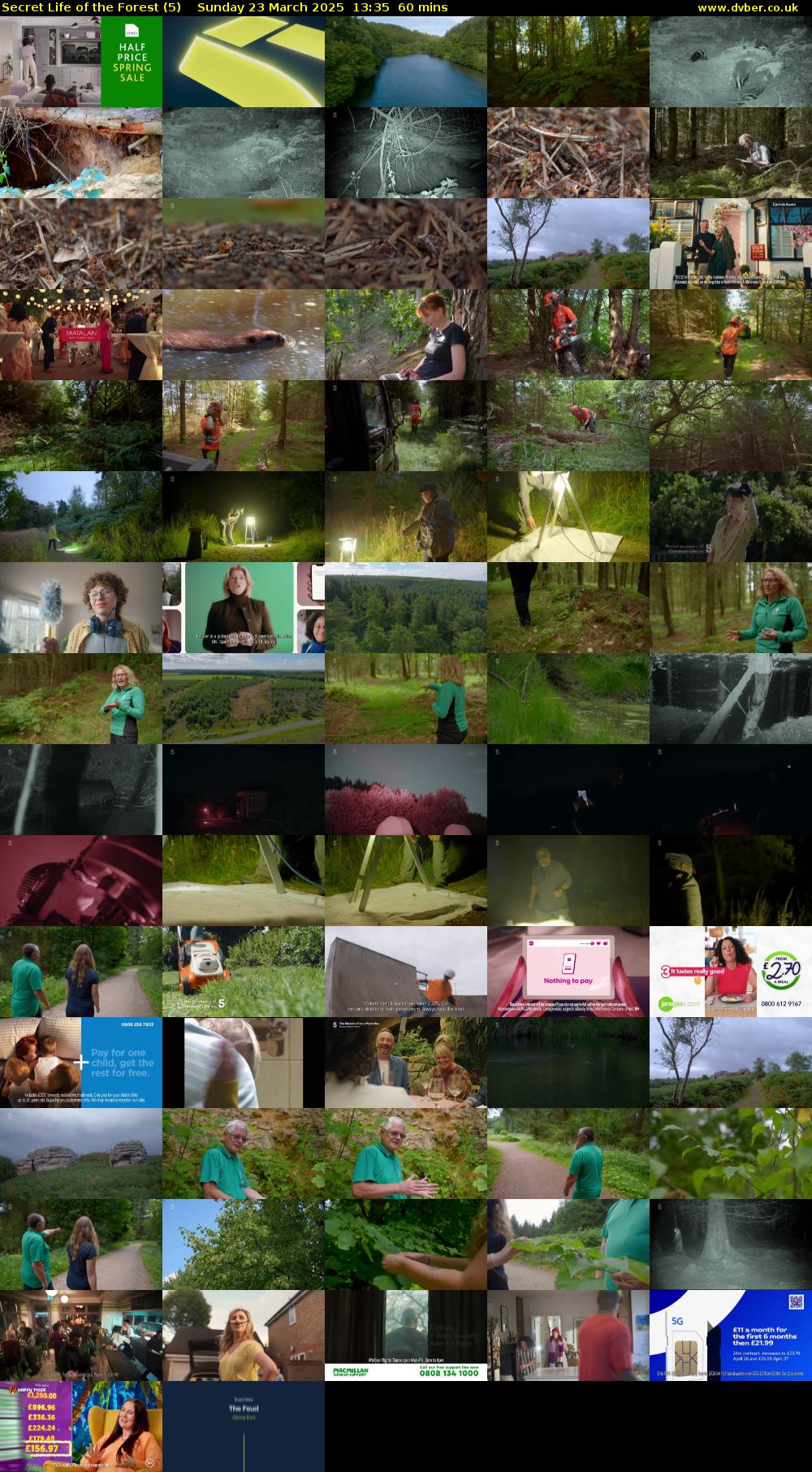 Secret Life of the Forest (5) Sunday 23 March 2025 13:35 - 14:35
