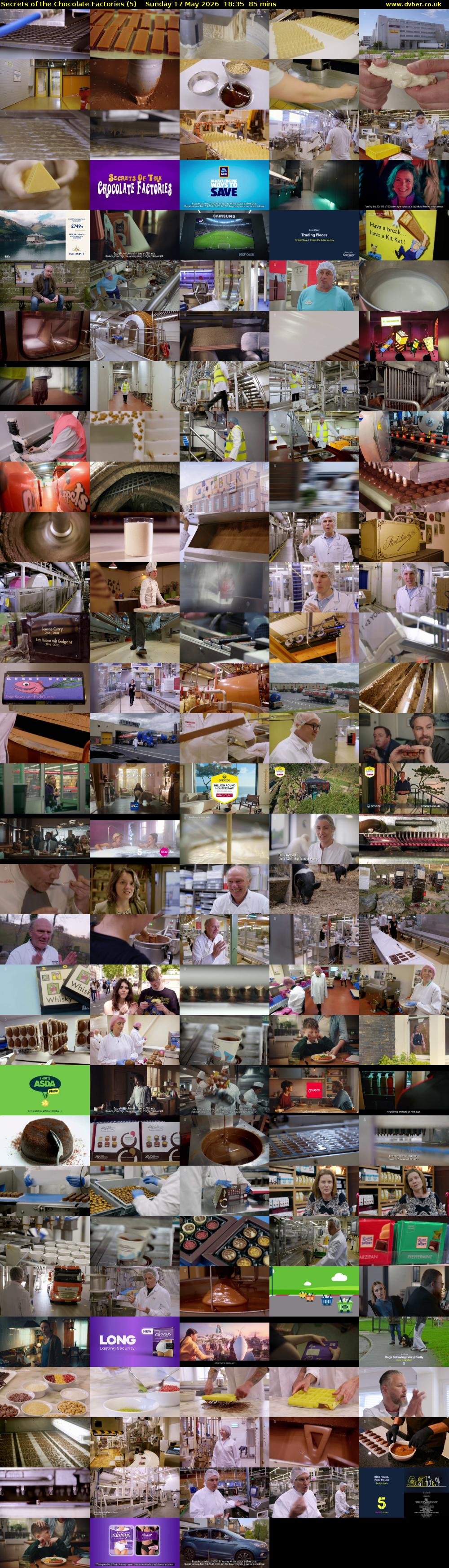 Secrets of the Chocolate Factories (5) Sunday 17 May 2026 18:35 - 20:00