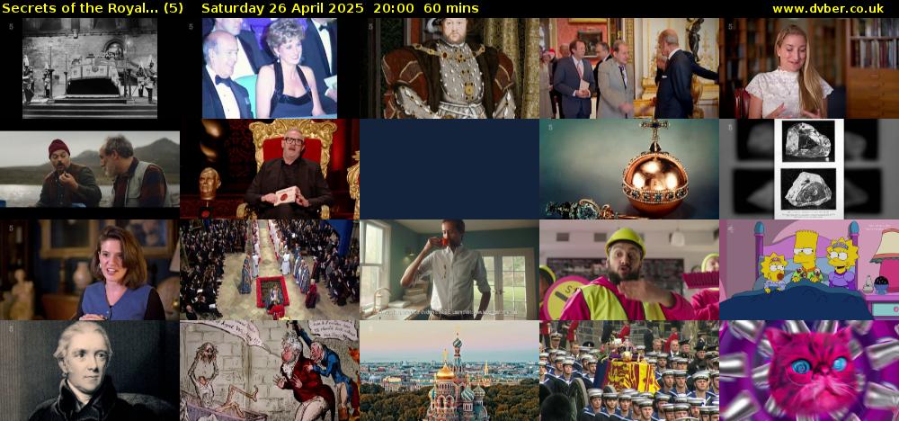 Secrets of the Royal... (5) Saturday 26 April 2025 20:00 - 21:00