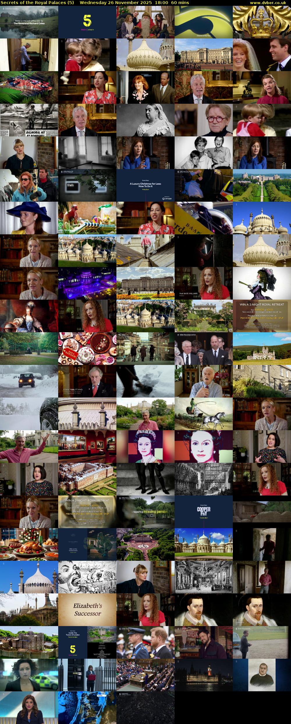 Secrets of the Royal Palaces (5) Wednesday 26 November 2025 18:00 - 19:00