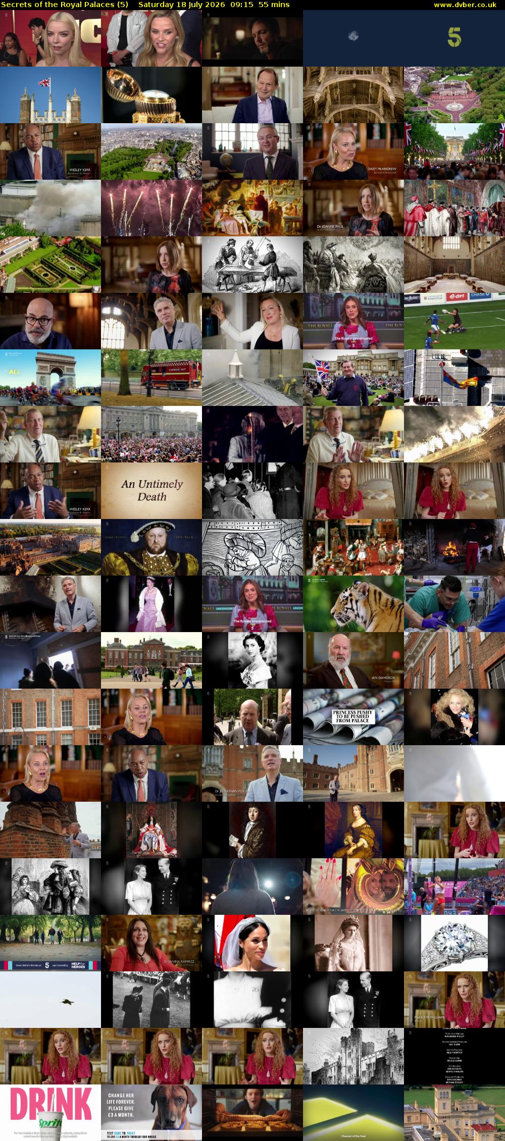 Secrets of the Royal Palaces (5) Saturday 18 July 2026 09:15 - 10:10