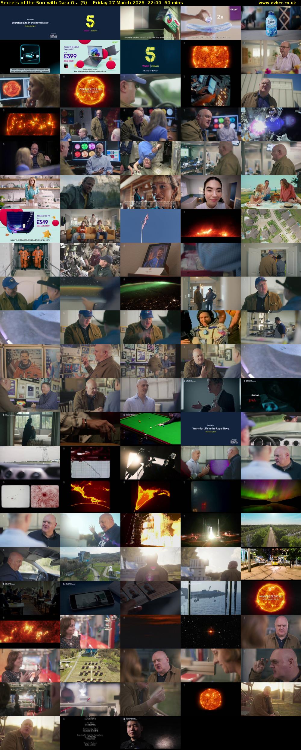 Secrets of the Sun with Dara O... (5) Friday 27 March 2026 22:00 - 23:00