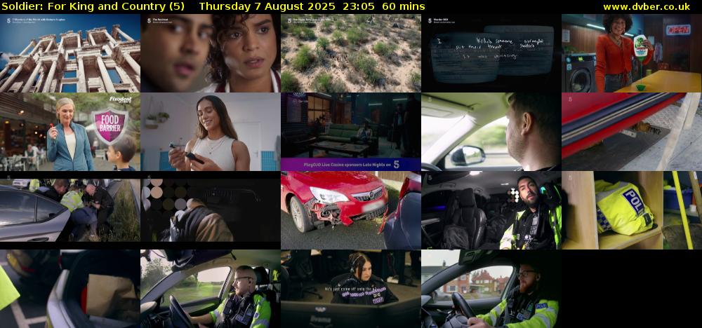 Soldier: For King and Country (5) Thursday 7 August 2025 23:05 - 00:05
