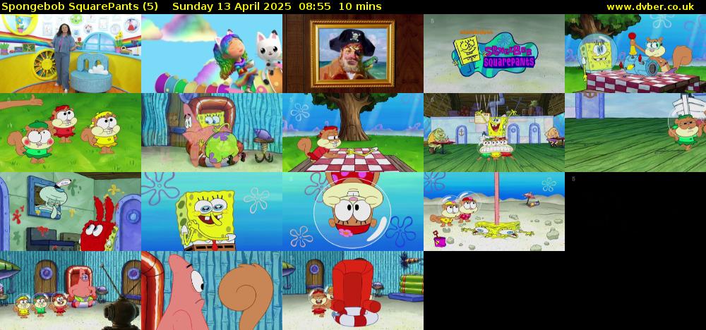 Spongebob SquarePants (5) Sunday 13 April 2025 08:55 - 09:05
