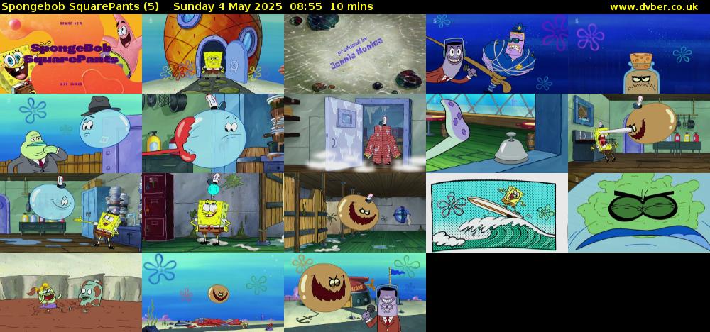 Spongebob SquarePants (5) Sunday 4 May 2025 08:55 - 09:05
