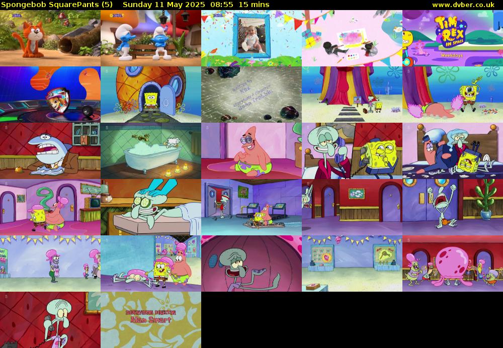 Spongebob SquarePants (5) Sunday 11 May 2025 08:55 - 09:10