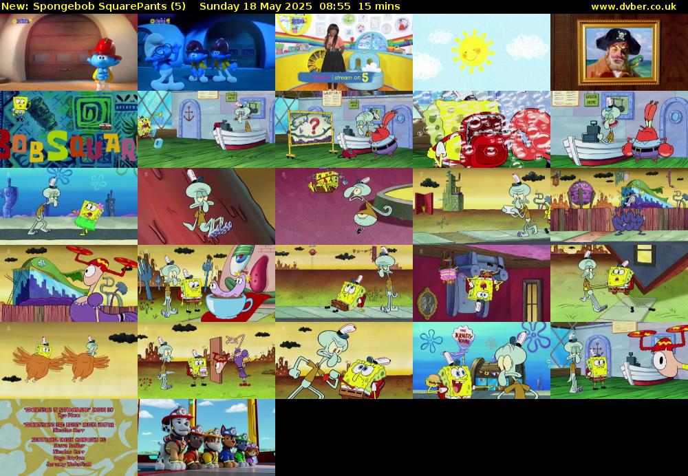 Spongebob SquarePants (5) Sunday 18 May 2025 08:55 - 09:10